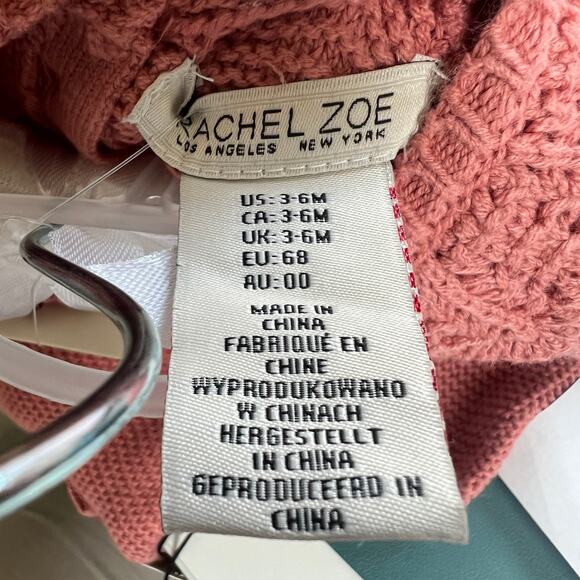 NWT Rachel Zoe Baby Dusty Rose 4 piece Cable Knit Sweater Dress Set 3 - 6 months - Picture 7 of 8